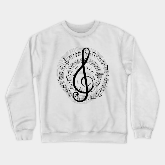 Treble Clef Crewneck Sweatshirt by nwsoulacademy